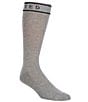 Color:Grey Marl - Image 1 - Branded Mid-Calf Dress Socks