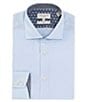 Color:Light Blue - Image 1 - Castell Slim Fit Stretch Spread Collar Solid Dress Shirt