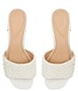 Color:Satin White - Image 5 - Chloe Pearl Embellished Dress Sandals