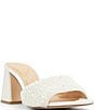 Color:White - Image 1 - Chloe Pearl Embellished Slide Sandals
