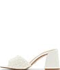 Color:White - Image 5 - Chloe Pearl Embellished Slide Sandals