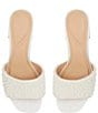 Color:White - Image 6 - Chloe Pearl Embellished Slide Sandals