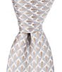 Color:White - Image 1 - Desmond Neat Pattern 3 1/4#double; Silk Tie