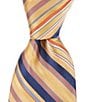 Color:Yellow - Image 1 - Drewett Stripe-Print 3 1/4#double; Silk Tie