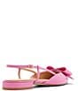 Color:Bright Pink - Image 3 - Emma Satin Slingback Flats