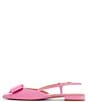 Color:Bright Pink - Image 5 - Emma Satin Slingback Flats