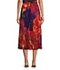 Color:Multi - Image 2 - Evola Woven Floral Print Pleated A Line Coordinating Midi Skirt