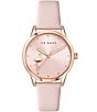Color:Pink - Image 1 - Fitzrovia Flamingo Dial Pink Leather Strap Watch