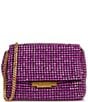 Color:Purple - Image 1 - Glitter Crystal Mini Crossbody Bag
