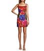 Color:Multi - Image 1 - Jyneed Woven Floral Print Sleeveless Mini Dress