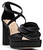 Color:Satin Black - Image 1 - Maddy Rose Satin Dress Sandals