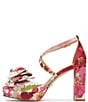 Color:Bright Multi - Image 4 - Maddy Rose Satin Floral Dress Sandals