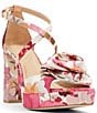 Color:Bright Multi - Image 1 - Maddy Rose Satin Floral Dress Sandals