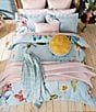 Color:Light Blue - Image 1 - New Hampton Collection Floral Comforter Mini Set