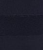 Color:Navy - Image 3 - Oliviha Ribbed Knit Crew Neck Short Flutter Sleeve Fit and Flare Dress