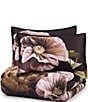 Color:Black - Image 2 - Paper Floral Printed Comforter Mini Set