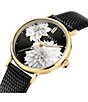 Color:Black - Image 2 - Phylipa Peonia Black Leather Strap Watch