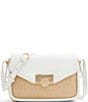 Color:Raffia White - Image 1 - Sadie Straw Mini Crossbody Bag
