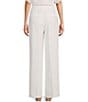 Color:Ivory - Image 2 - Sayakat Woven Pocketed Wide Leg Trouser Pants