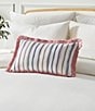 Ted Baker London Scallop Stripe Velvet Fringe Decorative Accent Pillow - Image 2