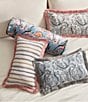 Ted Baker London Scallop Stripe Velvet Fringe Decorative Accent Pillow - Image 4