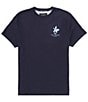 Color:Ted Navy - Image 1 - Short Sleeve Graphic Lounge T-Shirt