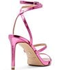 Color:Pink - Image 3 - Sophia Metallic Leather Dress Sandals