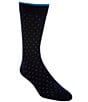 Color:Navy - Image 1 - Spot Mid-Calf Dress Socks