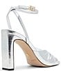 Color:Smooth Sliver - Image 3 - Tania Metallic Leather Dress Sandals