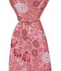 Color:Pink - Image 1 - Whalley Floral-Print 3 1/4#double; Silk Tie