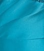 Terani Couture 3D Floral Strapless Stretch Mikado Drape Front Sheath Gown, Color:Turquoise - Image 5