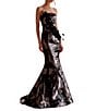 Terani Couture 3D Flower Strapless Long Dress - Image 1
