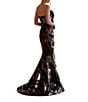 Terani Couture 3D Flower Strapless Long Dress - Image 2