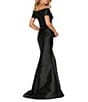 Color:Black Black - Image 2 - Beaded Off-the-Shoulder Mermaid Gown