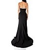 Color:Black - Image 2 - Beaded Trim Strapless Mermaid Gown