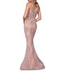Color:Dusty Lilac - Image 2 - Beaded V-Neck Sleeveless V-Back Mermaid Gown
