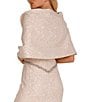 Color:Champagne - Image 4 - Brocade Twisted Short Sleeve Beaded Waist Mermaid Gown