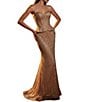 Terani Couture Fishnet Strapless Peplum Corset Gown - Image 5
