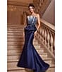 Terani Couture Fluted Top Two Tone Gown - Image 6