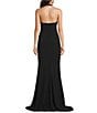 Terani Couture Halter Neck Sleeveless Jersey Column Gown