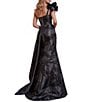 Terani Couture Jacquard Beaded Ruffle One Shoulder Trumpet Gown - Image 2