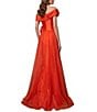 Terani Couture Mikado One Shoulder Rosette Applique Train Gown - Image 6