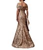 Terani Couture Off the Shoulder Jacquard Mermaid Gown - Image 2