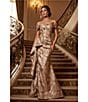 Terani Couture Off the Shoulder Jacquard Mermaid Gown - Image 3