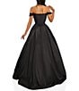 Color:Black - Image 2 - Off The Shoulder Peekaboo Cut Out Ballgown
