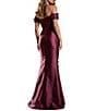 Terani Couture Off-The-Shoulder Rose Applique Trim Gown - Image 2