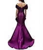 Terani Couture Off-The-Shoulder Ruched Bodice With Beading Mikado Mermaid Gown - Image 2