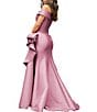 Terani Couture Off-the-Shoulder Ruffle Front Mikado Gown, Color:Mauve - Image 2