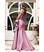 Terani Couture Off-the-Shoulder Ruffle Front Mikado Gown, Color:Mauve - Image 4