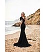 Terani Couture One Shoulder Asymmetric Mermaid Gown, Color:Black - Image 3